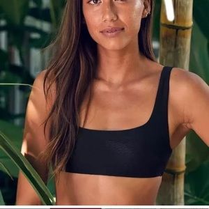 Aerie Jacquard Wide Strap Scoop Bikini Top